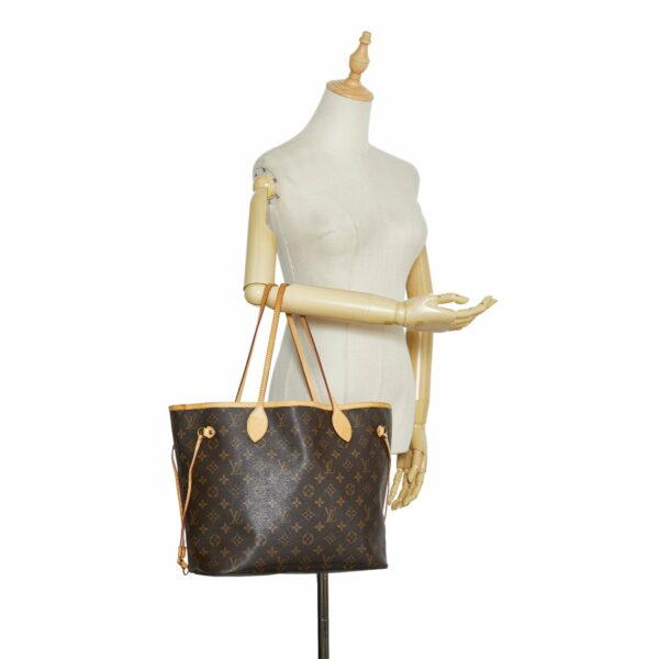 Brown LV Monogram Neverfull MM Tote Bag - Image 10