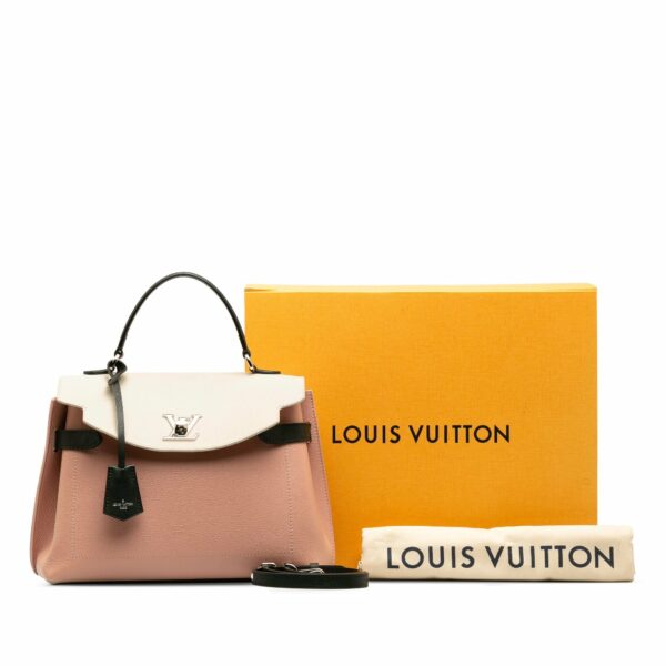 Pink LV Lockme Ever MM Satchel - Image 9