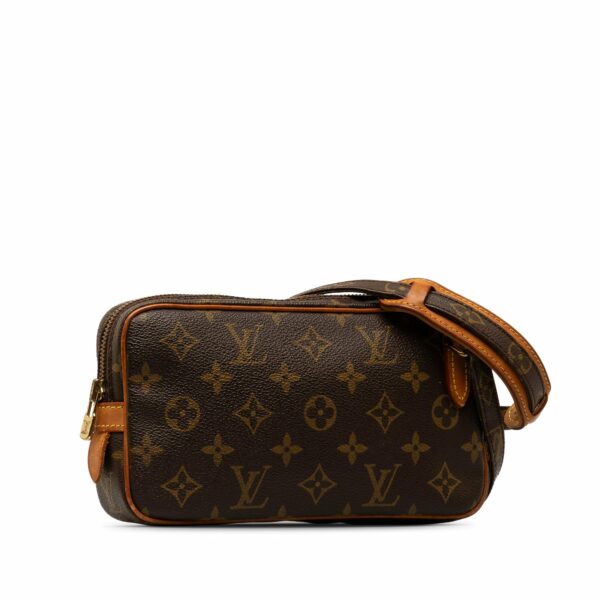 Brown LV Monogram Pochette Marly Bandouliere Crossbody Bag - Image 2