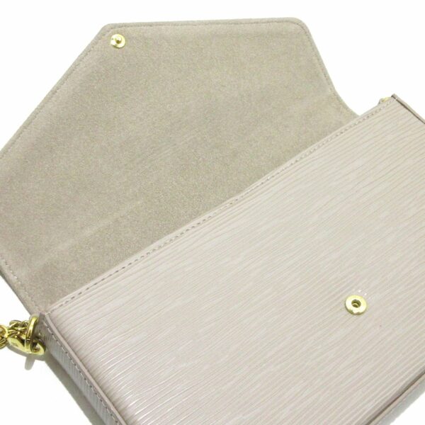 Gray LV Epi Pochette Felicie Crossbody Bag - Image 8