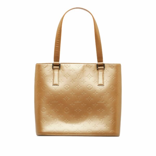 Gold LV Monogram Mat Stockton Tote Bag - Image 12