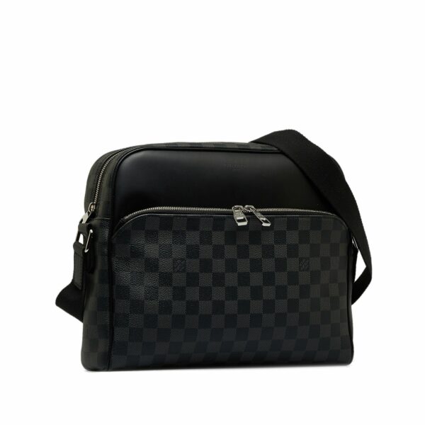 Black LV Damier Graphite Dayton Reporter MM Crossbody Bag - Image 2