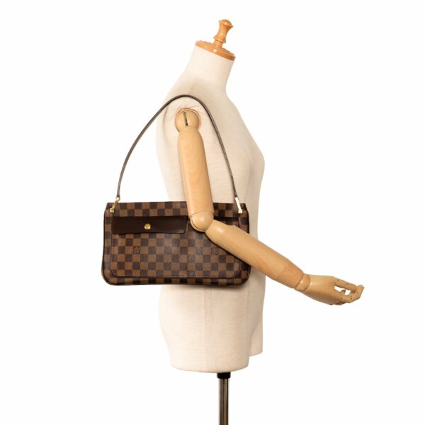 Brown LV Damier Ebene Aubagne Shoulder Bag - Image 11