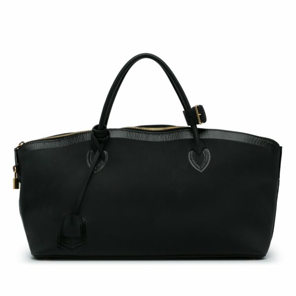 Black LV Cuir Obsession Lockit East-West Handbag