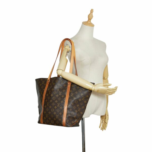 Brown LV Monogram Sac Shopping Tote Bag - Image 12