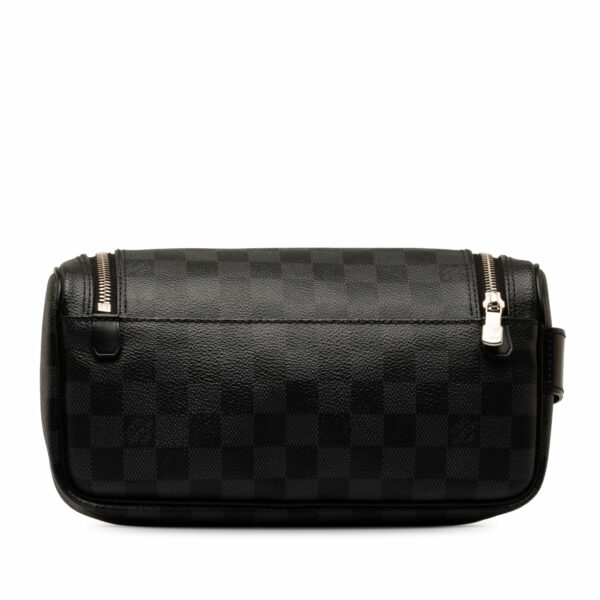 Black LV Damier Graphite Toiletry Pouch - Image 3