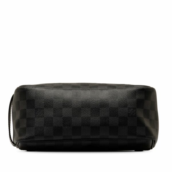 Black LV Damier Graphite Toiletry Pouch - Image 4