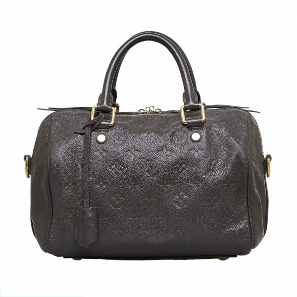 Brown LV Monogram Empreinte Speedy Bandouliere 25 Boston Bag