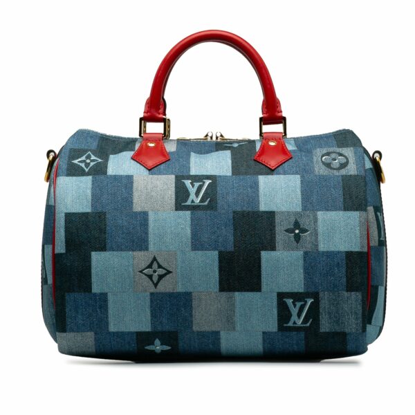 LV Speedy Bandouliere 30 Denim Patchwork - Image 4