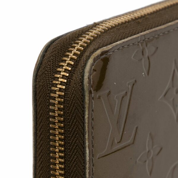 Brown LV Monogram Vernis Zippy Wallet - Image 15