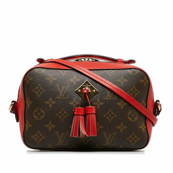 Brown LV Monogram Saintonge Crossbody Bag