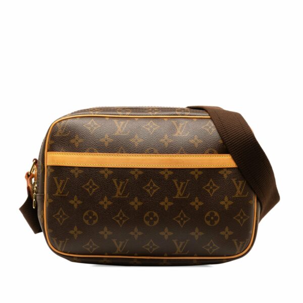 Brown LV Monogram Reporter PM Crossbody Bag