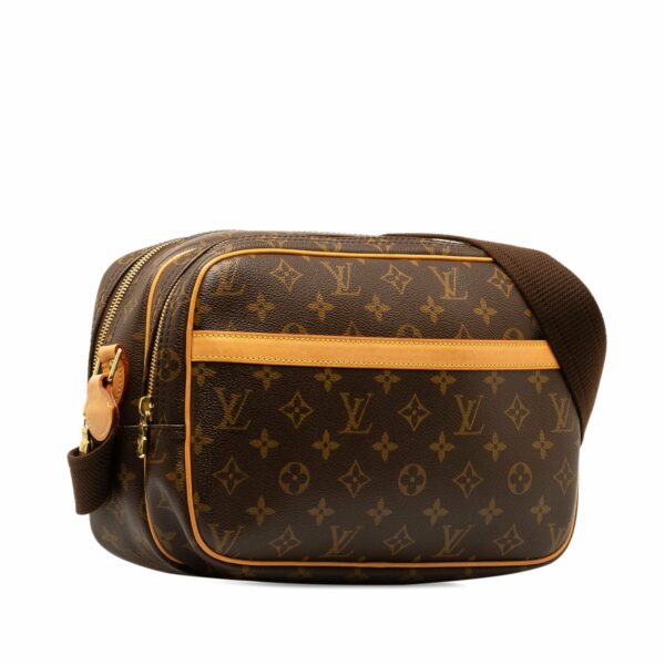 Brown LV Monogram Reporter PM Crossbody Bag - Image 2