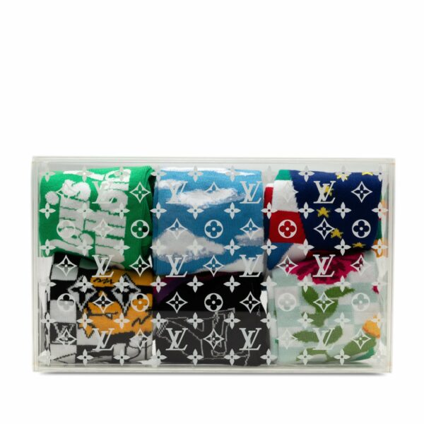 Multi LV Virgil Abloh LV Archives Set of Socks