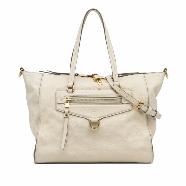 White LV Monogram Empreinte Lumineuse PM Satchel