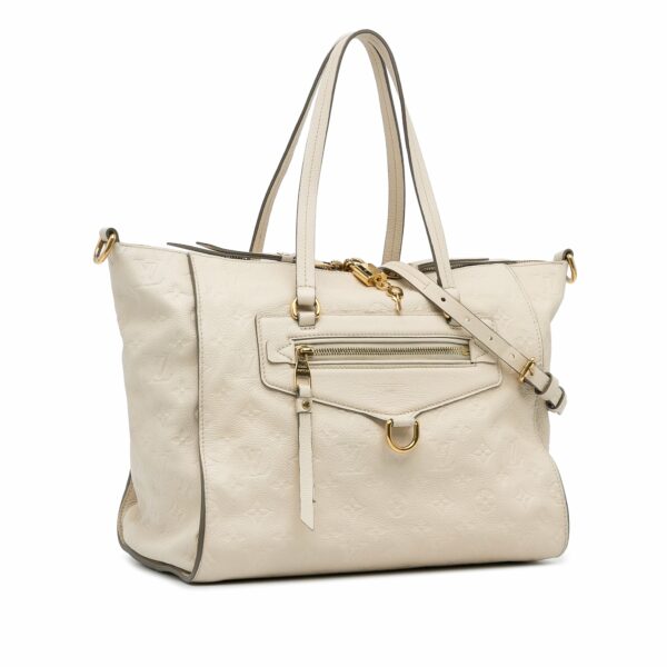 White LV Monogram Empreinte Lumineuse PM Satchel - Image 2