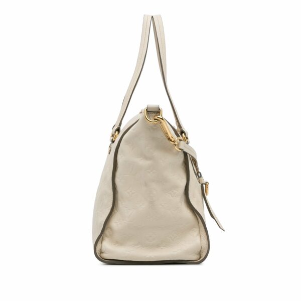 White LV Monogram Empreinte Lumineuse PM Satchel - Image 4