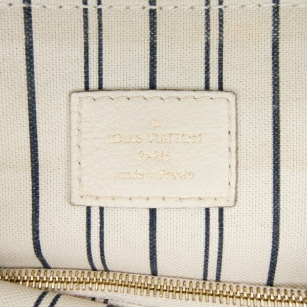 White LV Monogram Empreinte Lumineuse PM Satchel - Image 7