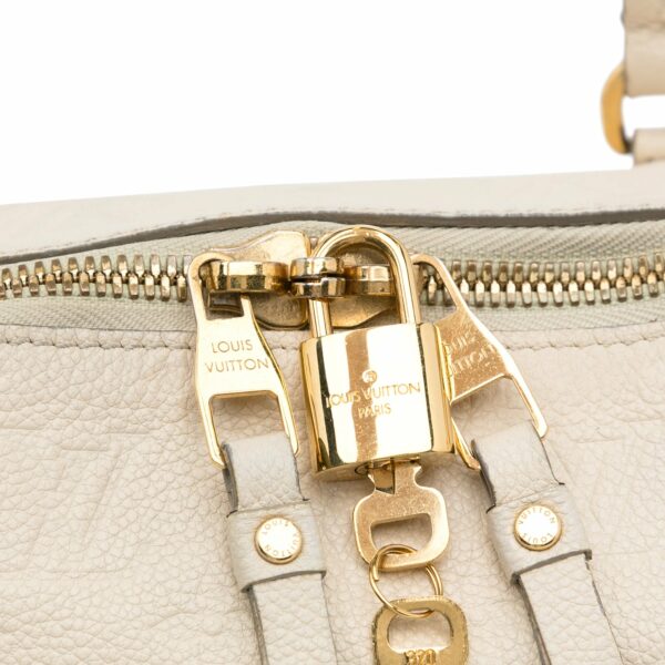 White LV Monogram Empreinte Lumineuse PM Satchel - Image 9