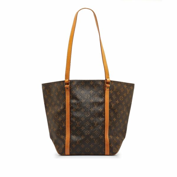 Brown LV Monogram Sac Shopping Tote Bag - Image 9