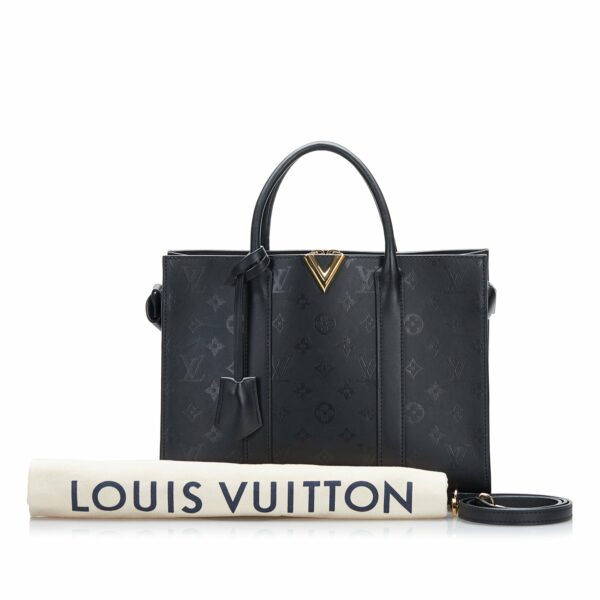 Black LV Monogram Very Tote MM Satchel - Image 15