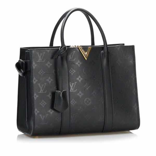 Black LV Monogram Very Tote MM Satchel - Image 2