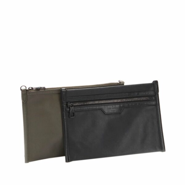 Black LV Monogram Shadow Double Flat Messenger - Image 2