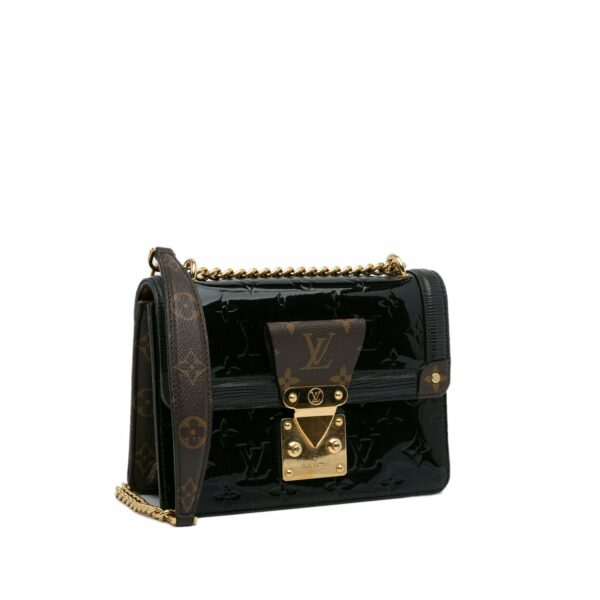 Black LV Monogram Vernis Wynwood Crossbody Bag - Image 2