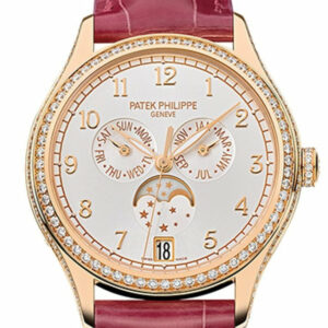 Patek Philippe Complications Silvery Sunburst Dial 18K Rose Gold Automatic 38Mm Ladies Watch