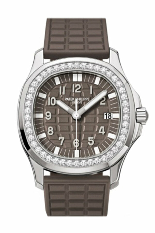 Patek Philippe Aquanaut Quartz Diamond Brown Dial Ladies Watch 5067A-023