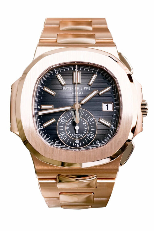 Patek Philippe Nautilus Rose Gold Black Graident Dial Mens Watch 5980/1R-001 New clasp - Image 2