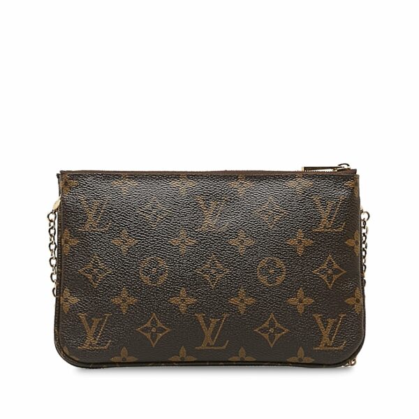 Brown LV Monogram Double Zip Pochette Illustre Vivienne Shanghai Clutch Bag - Image 3