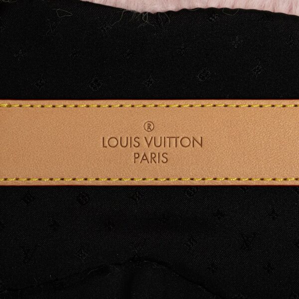 Pink LV Monogram Mink Eye Mask - Image 3