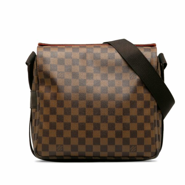 Brown LV Damier Ebene Naviglio Crossbody Bag