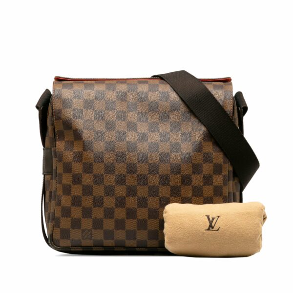 Brown LV Damier Ebene Naviglio Crossbody Bag - Image 10