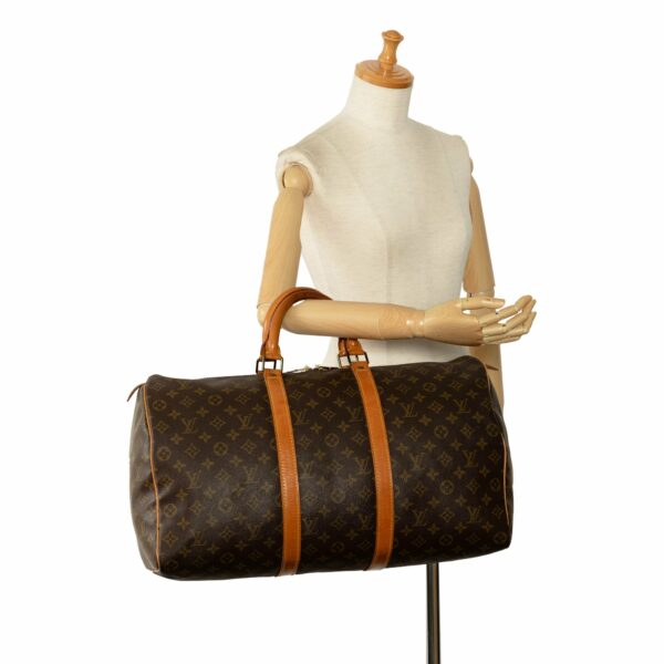 Brown LV Monogram Keepall 50 Travel Bag - Image 20