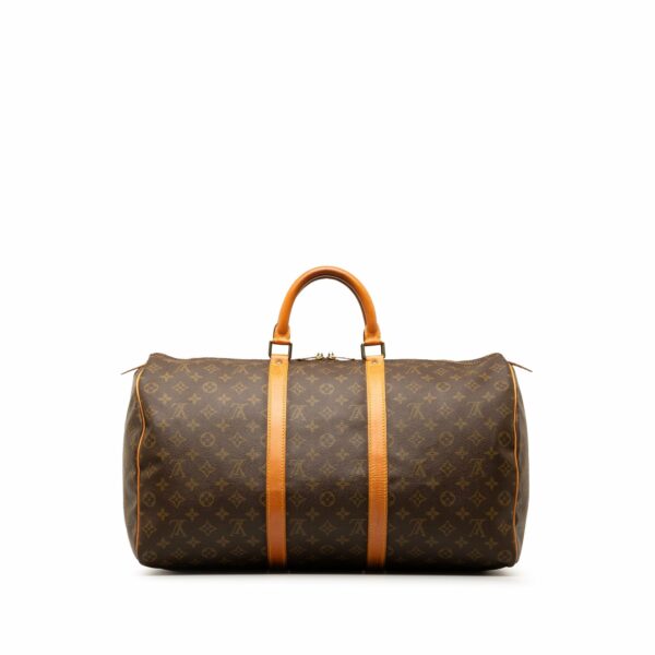 Brown LV Monogram Keepall 50 Travel Bag - Image 3