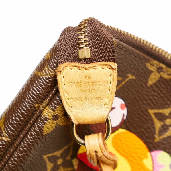 Brown LV Monogram Pochette Accessoires Takashi Murakami Panda Baguette - Image 6