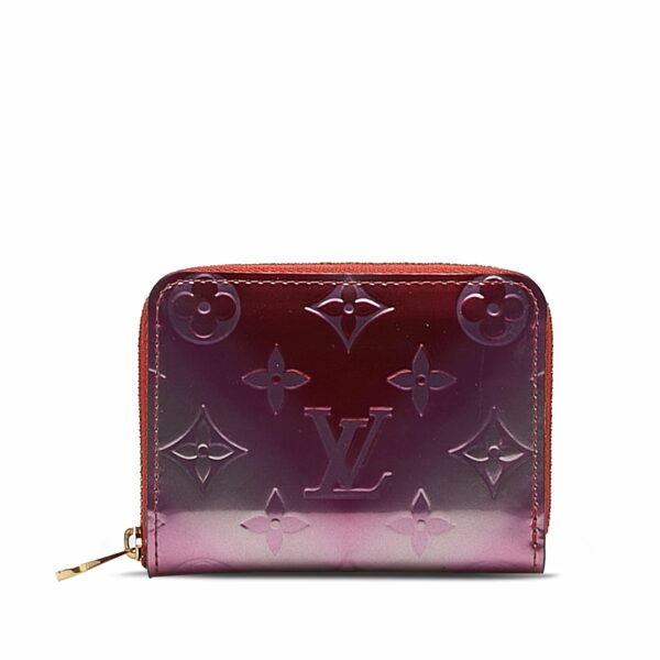 Red LV Metallic Vernis Degrade Zippy Coin Pouch