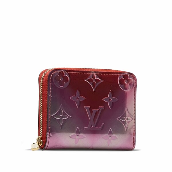 Red LV Metallic Vernis Degrade Zippy Coin Pouch - Image 2