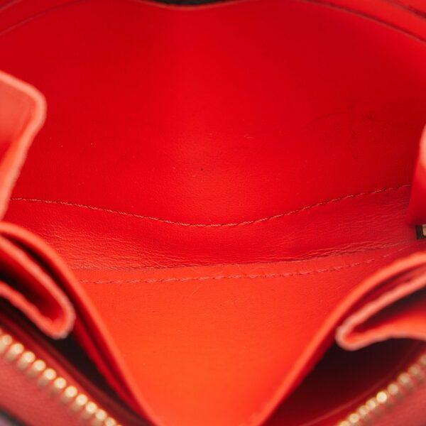 Red LV Metallic Vernis Degrade Zippy Coin Pouch - Image 6