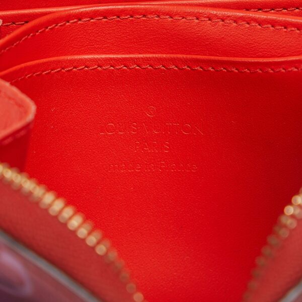 Red LV Metallic Vernis Degrade Zippy Coin Pouch - Image 7