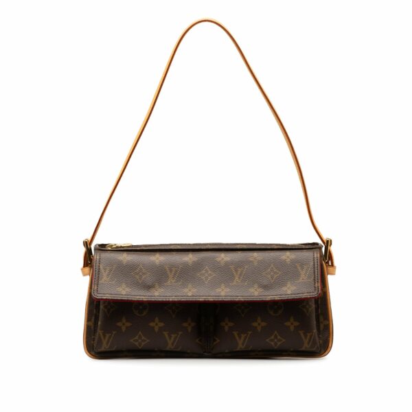 Brown LV Monogram Viva Cite MM Shoulder Bag