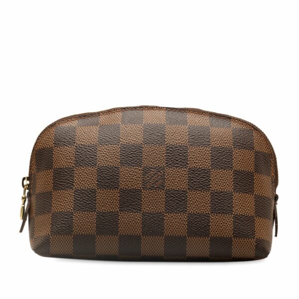 Brown LV Damier Ebene Cosmetic Pouch Clutch Bag