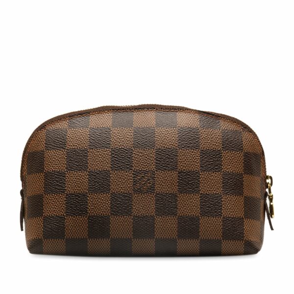 Brown LV Damier Ebene Cosmetic Pouch Clutch Bag - Image 3