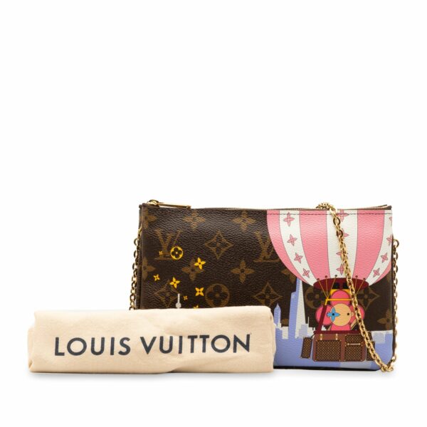 Brown LV Monogram Double Zip Pochette Illustre Vivienne Shanghai Crossbody Bag - Image 11