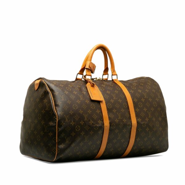 Brown LV Monogram Keepall 55 Travel Bag - Image 2