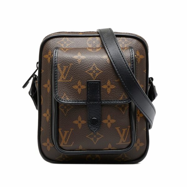 Brown LV Monogram Macassar Christopher Wearable Crossbody Bag