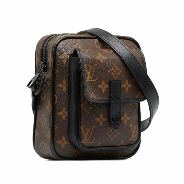 Brown LV Monogram Macassar Christopher Wearable Crossbody Bag - Image 2