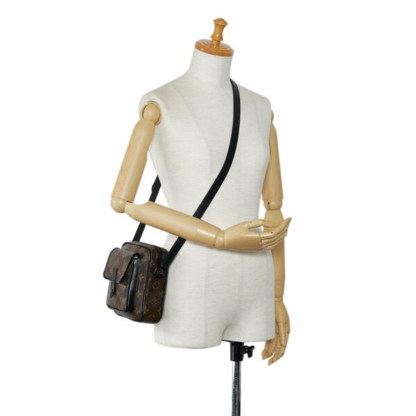 Brown LV Monogram Macassar Christopher Wearable Crossbody Bag - Image 9